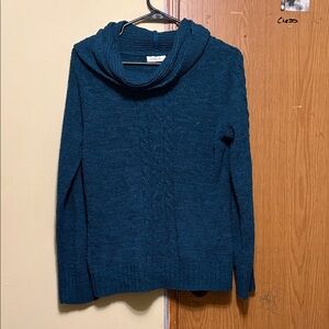 Bonita Elegant Teal Cowl Neck Sweater
